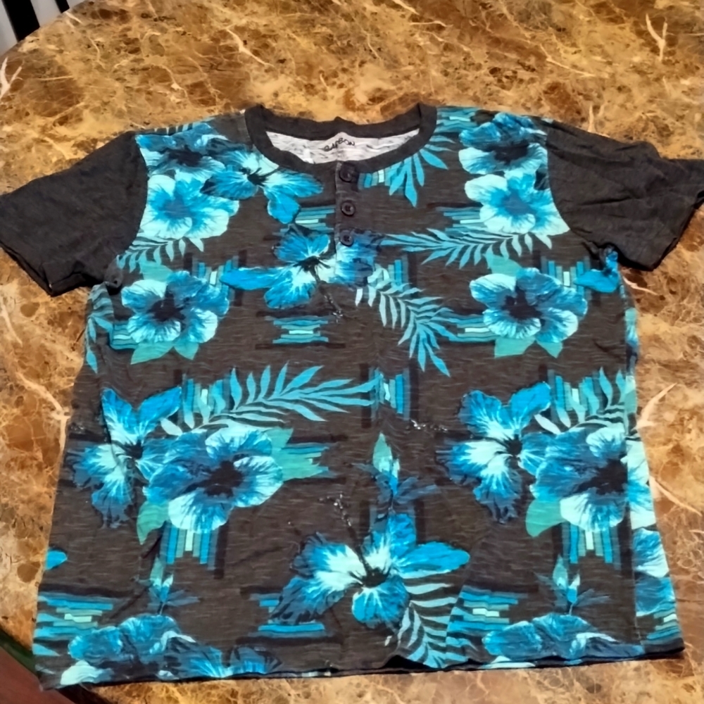Small floral carbon men's shirt